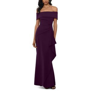 Xscape Strapless Deep Purple Dress